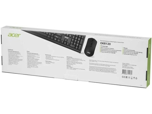 Клавиатура+мышь Acer OKR120 Wireless черный (ZL.KBDEE.007)